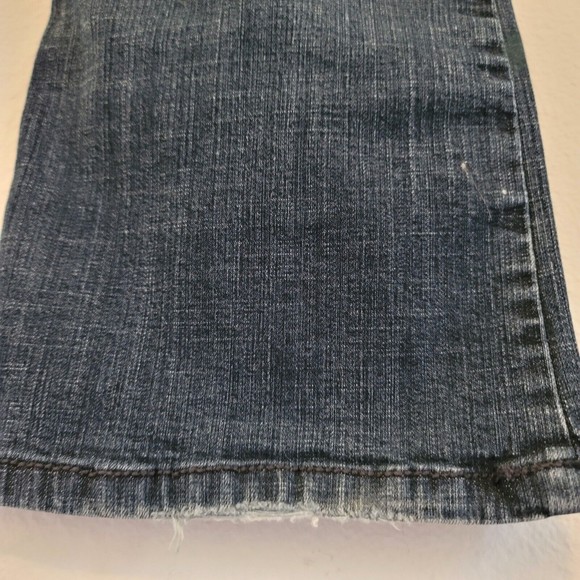 Aura Womens Bootcut Leg Rhinestones Jeans Size 8 S Dark Wash Western Denim - Picture 11 of 15